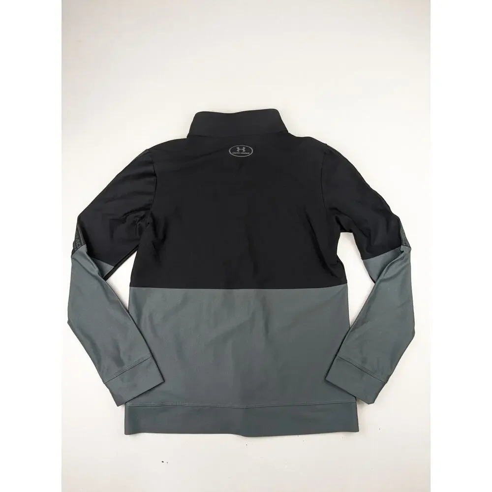Under Armour Black/Gray Zip Up - Youth Large